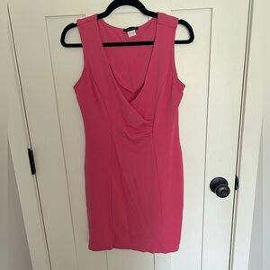 Venus Barbie Pink Faux Wrap V-Neck Sleeveless Dress Size 12